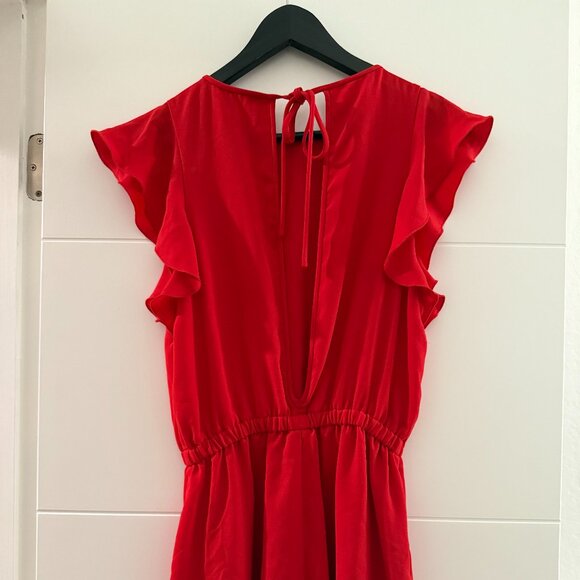 Aritzia Wilfred Fleurette Romper in red, Size Small - Picture 4 of 6